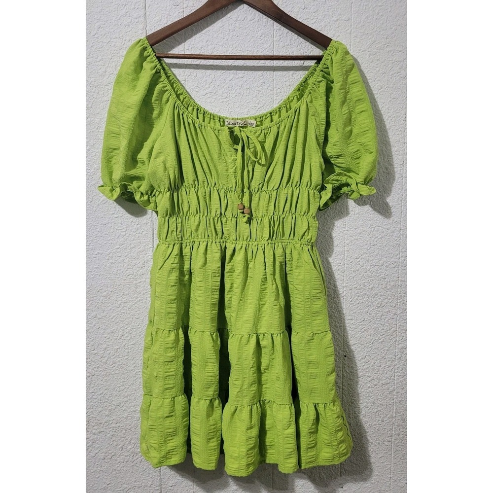 NWOT Liberty Love Dress In Color Lime Green. Size Large‎